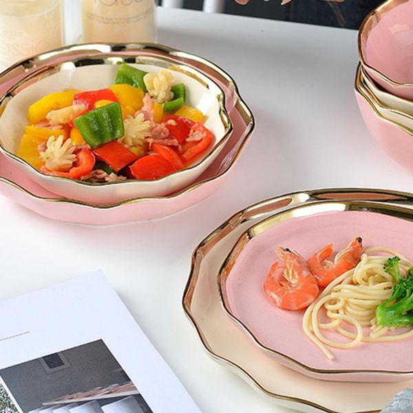 

nordic phnom penh ceramic household tableware plate dinner plate western fruit shallow dishes dnj998