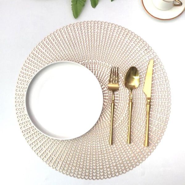

mats & pads 2pcs round hollow bowl dish cup placemat heat insulated dinning table mat pad