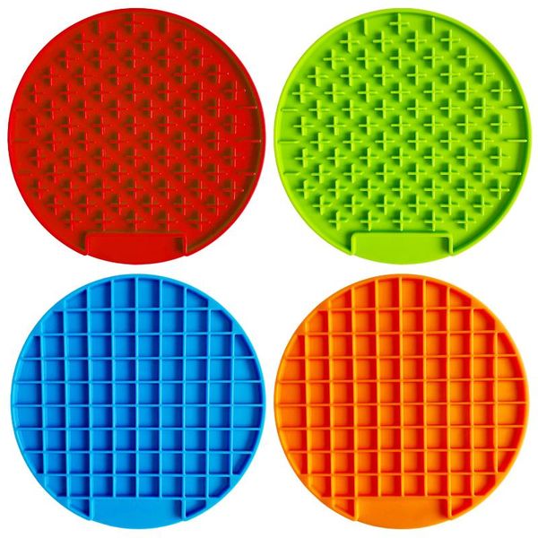 

dog bowls & feeders pet lick pad slower feeder cats licky mat silicone feeding dogs cat slow treat dispensing supplies