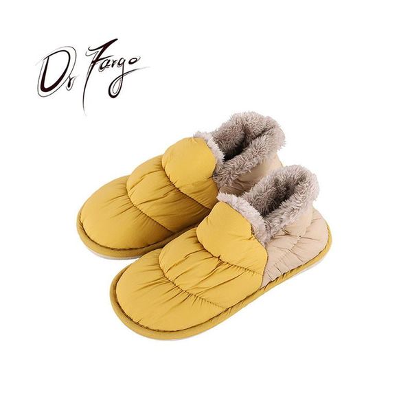 

boots drfargo winter warm house wear ankle indoor plush shoes 5colors easy on&off couple waterproof comfort, Black