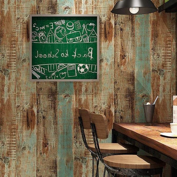 

wallpapers vintage wood self adhesive paper removable peel stick panel multi-color waterproof clean wallpaper easy film interior x7e6