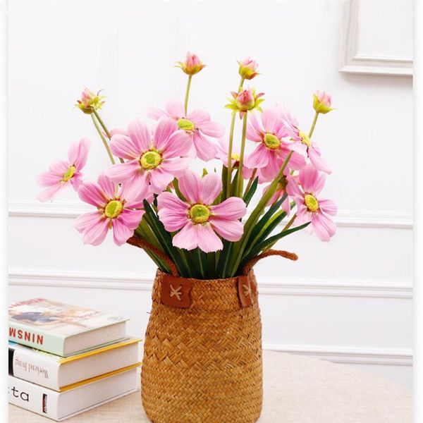 

decorative flowers & wreaths 53cm3 heads artificial multicolor gerbera floweres silk sun flower bouquet wedding fake garden balcony el deskt