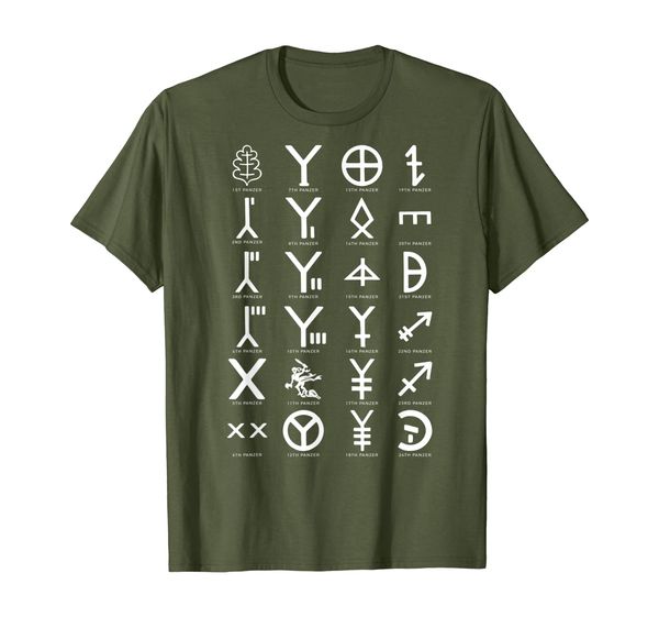 

panzer divisions ww2 german tanks insignia tshirt gift, White;black