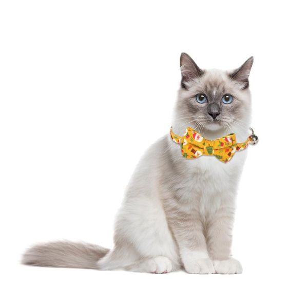 

cat collars & leads #48 christmas adjustable puppy small pet collar necklace with bell and soft bow bowknot dogs pets supplies