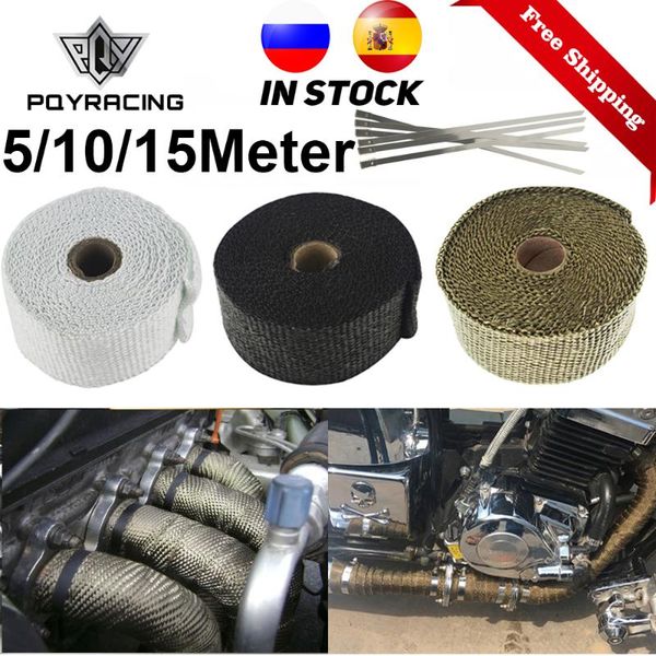 

motorcycle exhaust system thermal tape header heat wrap resistant downpipe for car accessories