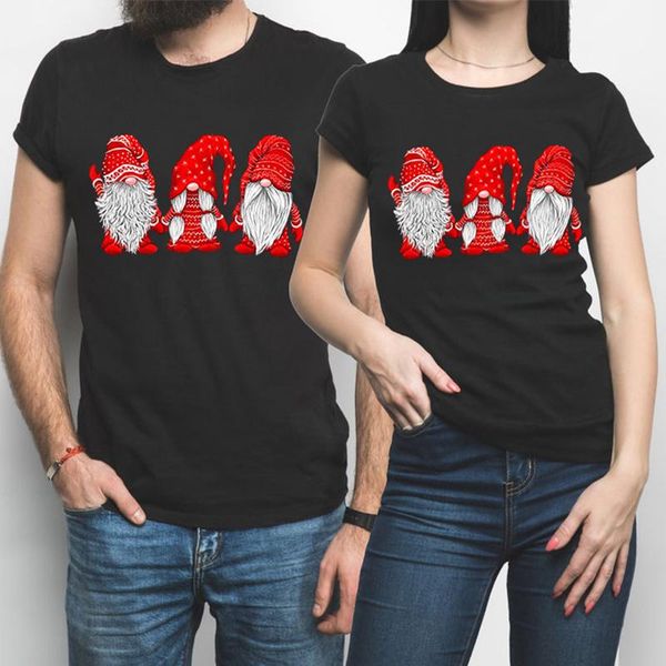 

men's t-shirts gnomes in red costume christmas shirts men plus size clothes aesthetic gothic print casual tee streetwear 2021 funny, White;black