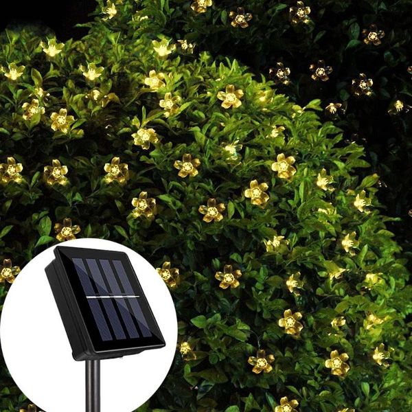 

strings solar garland 7m 50 led sakura light outdoor christmas string lights waterproof for garden wedding xmas party decoration