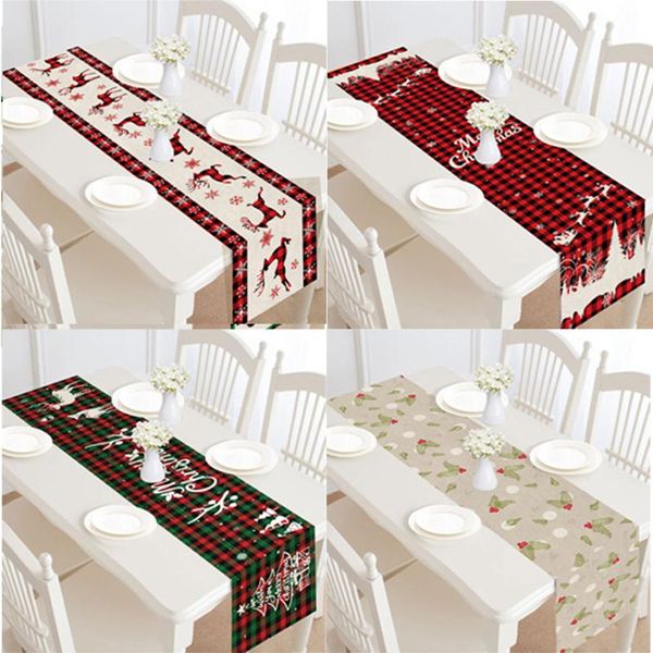 

table cloth christmas dinner party year printed rectangle fabric tablecloth cover decorations