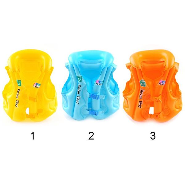 

life vest & buoy arrival baby kid safety float inflatable swim jacket swimming aid for age 3-6 s m l