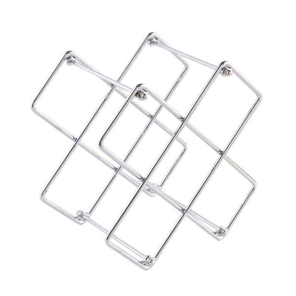 

square geometric shape wine mover bottle bracket iron ornaments display rack