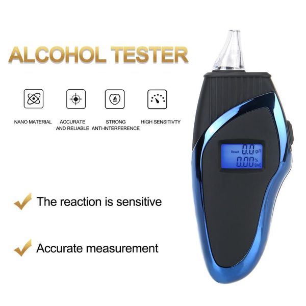 

zongjieya alcoholism test alcohol breath tester breathalyzer analyzer handheld lcd detector backlight light digital