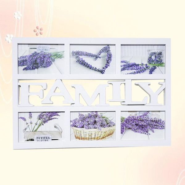 

collage family picture frame p frame displays six 4x6 inch pictures (white)