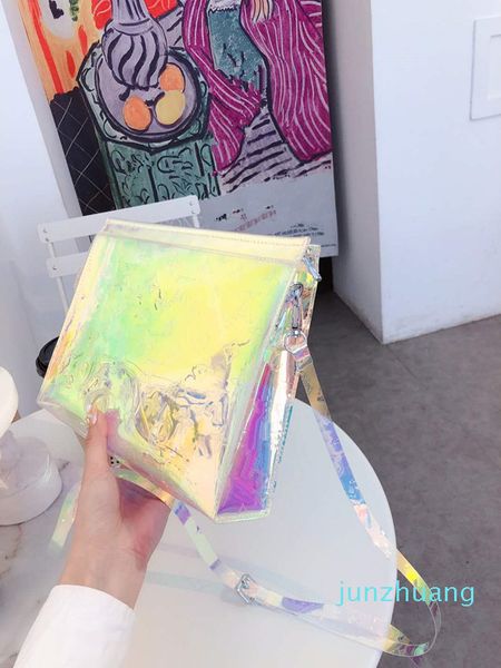 

designer- women transparent make-up waterproof wash gargle messenger bag lady shoulder bags handbag designer shoulder bag