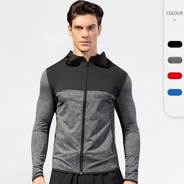 

yoga outfit men's autumn and winter sports jacket, fitness running training, zipper casual hoodie, windproof quick-drying jacket 9003