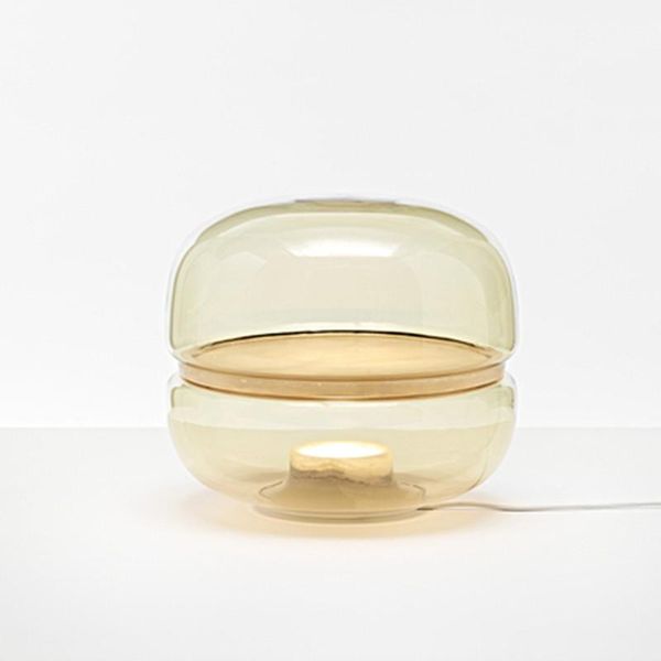 

modern simple glass creative living room table lamp nordic bedroom bedside lamp individual glass marble decorative table lights