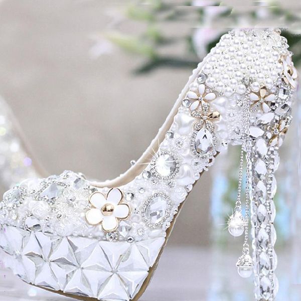 

dress shoes style gorgeous high heel pearl rhinestone bridal party pumps handmade white wedding, Black