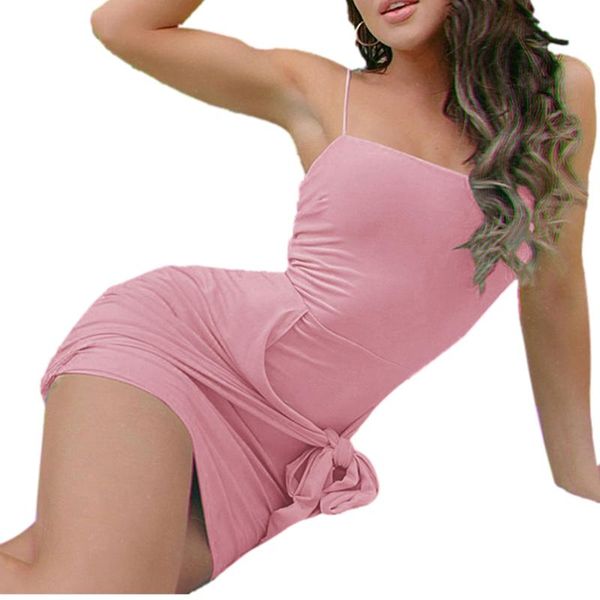 

casual dresses female short dress, summer solid color sleeveless spaghetti strap for girls, black/apricot/pink, s//l, Black;gray