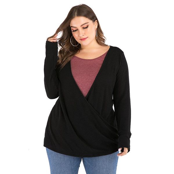 

women's blouses & shirts 5xl plus size blouse women spring autumn long sleeve contrast color elegant large loose ladies tunic, White
