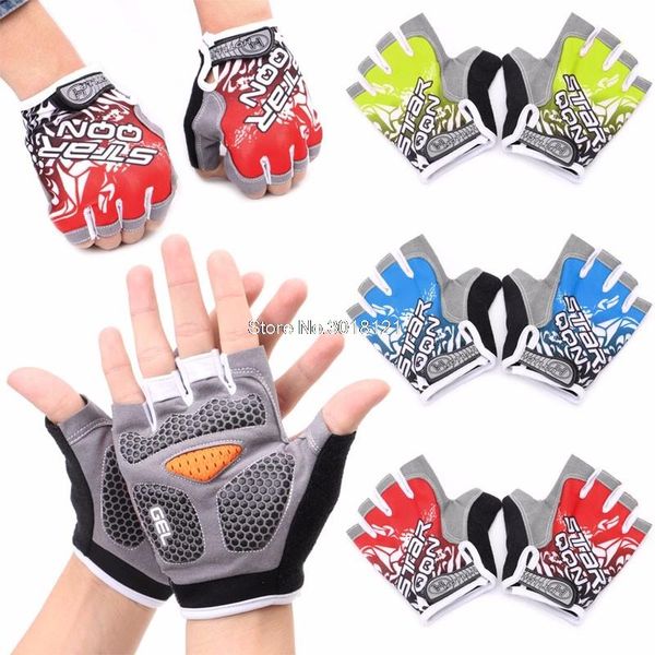 

cycling gloves bike sport bicycle half finger shockproof rou1, Black