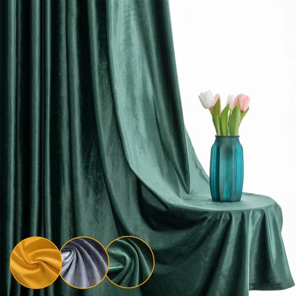 

curtain & drapes xtmyi dutch velvet 75% shading blackout curtains for living room bedroom solid color luxury window treatment
