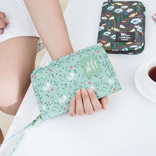 

card holders waterproof travel passport pack purse holder bag storage organizer women fashion tickets clutch money, Brown;gray