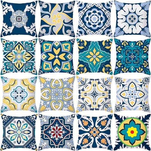 

cushion/decorative pillow color geometric pattern series cartoon cushion cover peach skin pillowcase home office lumbar items linen