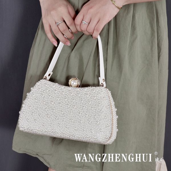 

evening bag women's shiny pearl banquet open buckle cross slung sweet bridesmaid lady fashion handbag