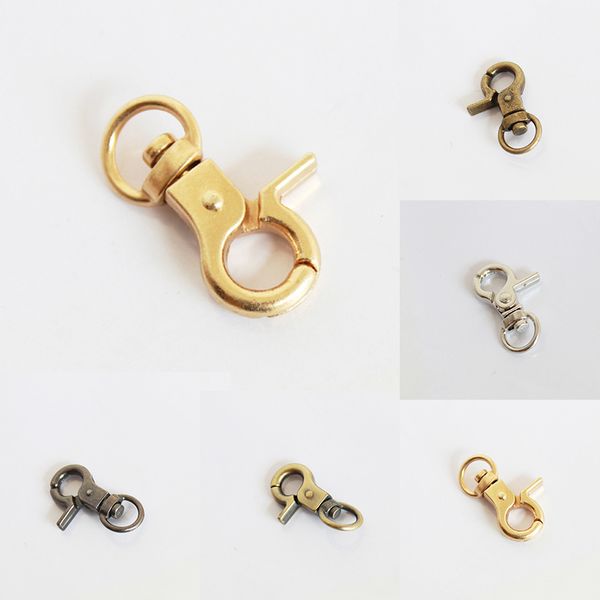 Moschettone in metallo Trigger Clip Fibbie a morsetto Tracolla in pelle staccabile / Portachiavi per cintura Ganci per borse Accessori per borse hardware