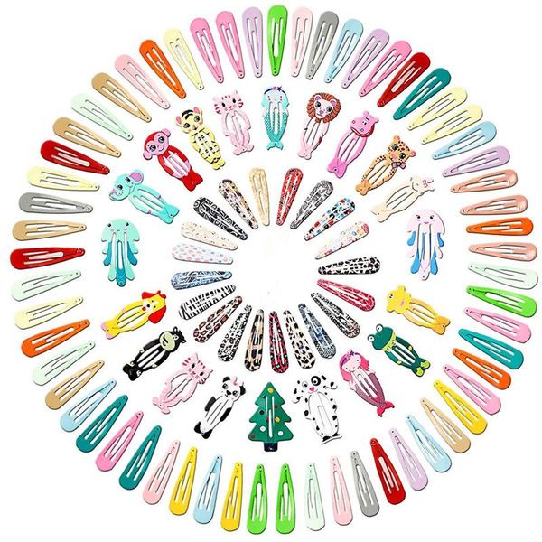 

hair clips & barrettes 10pcs/set cute colorful rainbow for girls ornament hairpin headband kids fashion accessories, Golden;silver