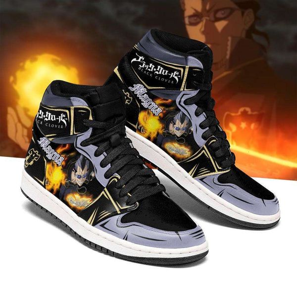 

customization black bull magna sneakers black clover anime shoes
