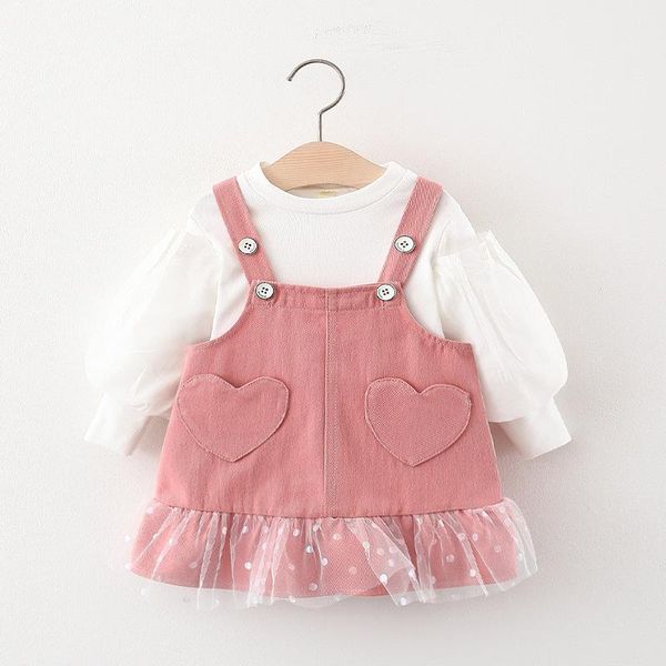 

summer baby sets girls undershirt with strap dress 2021 wholesale, White