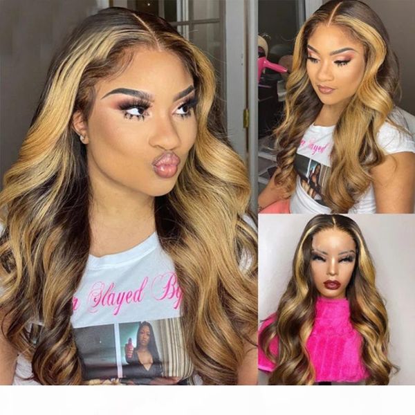 

india highlight blonde lace front preplucked glueless 4x4 silk full lace human hair wigs remy 360 frontal wave headband wigs, Black;brown
