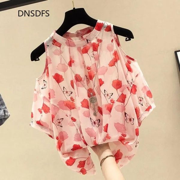 

women's blouses & shirts women chiffon oversized summer floral print shirt 2021 fashion office lady elegantes woman off shoulder bl, White