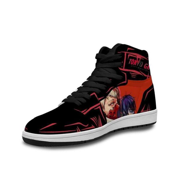 

2021 tokyo ghoul leather basketball shoes korean style for men soft running trainers sneakers