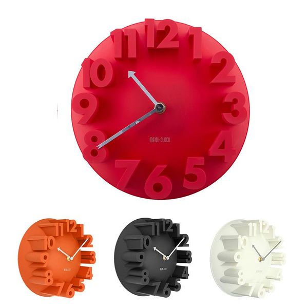 

wall clocks home decor creative modern art 3d number dome round size: 22.5 * 9cm