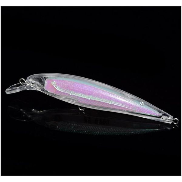 

100pc/lot unpainted plastic fishing lure blank body 11cm 11.7g short lip medium diving s jllost outbag2007