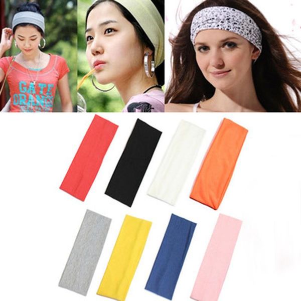 

1pcs yoga hair bands women sweatband sports tennis nonslip headband boho hairband elastic running headwrap hair accessories, Yellow;black