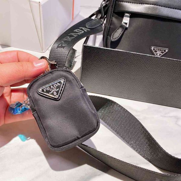 

bag women handbags female 2021 korean fashion one shoulder messenger pu nylon with cowhide man camera zmm