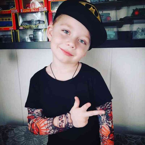 

boy clothes cotton t shirt long sleeve children tee shirts novelty tattoo baby boys spring amp autumn cool, Blue