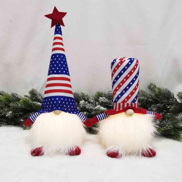 

american national day day long hat with lamp doll home decorations