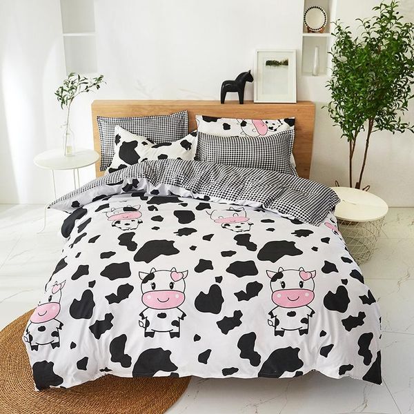 

bedding sets black white leopard printed bed cover set kid boy duvet child sheets and pillowcases comforter set40