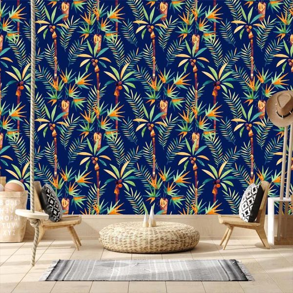 

wallpapers 3d removable self adhesive custom for living room bed mural palm tree walls papers home decor decoracion para baÃ±os