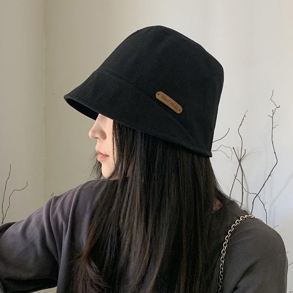 

beanie/skull caps japanese style small fisherman hat female spring and summer outing round face suitable for basin fashion sun, Blue;gray
