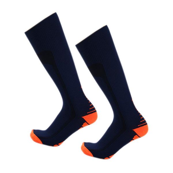 

sports socks high compression for men women running football cycling skiing stockings orthopedic support dog88, Black
