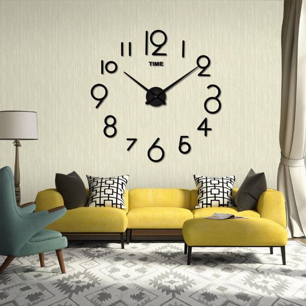 

wall clocks drop clock living room diy 3d home decoration mirror large art design