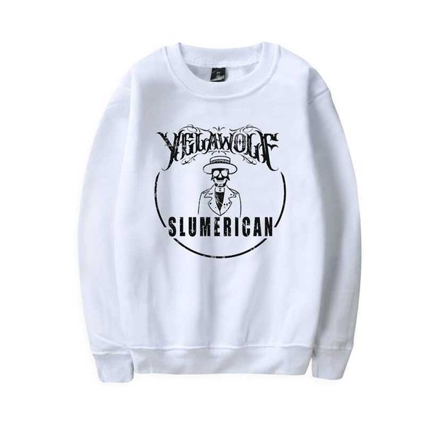 

2021 yelawolf rapper 2d printed men's and women's round neck sweater, Black