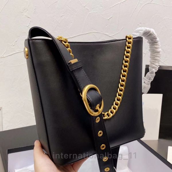 

classic plaid shoulder bag fashion lady chain upholstered leather large volume tote retro black gold with big handbags