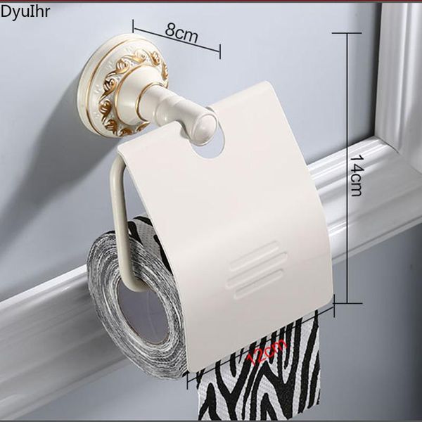 

toilet paper holders european-style baking white paint space aluminum wall-mounted bathroom tissue holder waterproof accessories