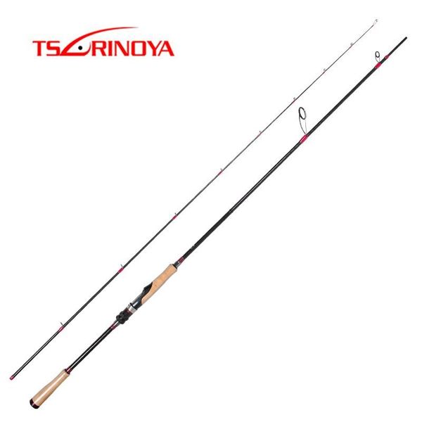 

tsurinoya 2.47m spinning fishing rod 2 section carbon fiber spinning lure rod fuji accessories lure weight 7-25g fishing pole