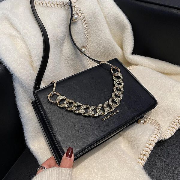 

evening bags original brand 2021 women fashion messenger bag senior shoulder underarm diamond chain square